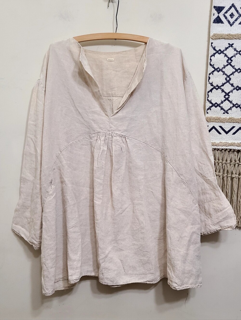 Apuntob Linen Lagenlook Tunic Top Size L/XL - Picture 2 of 5